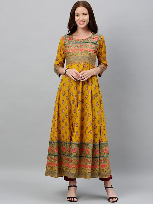 floral anarkali ethnic dress - 17076639 - Very Small Image - 1