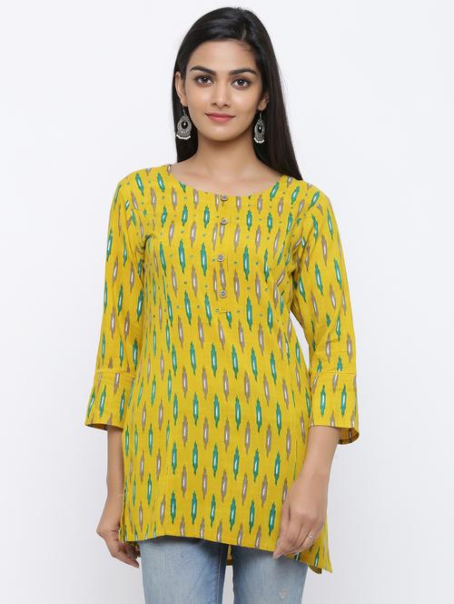 ikat straight kurti - 17076645 - Very Small Image - 1