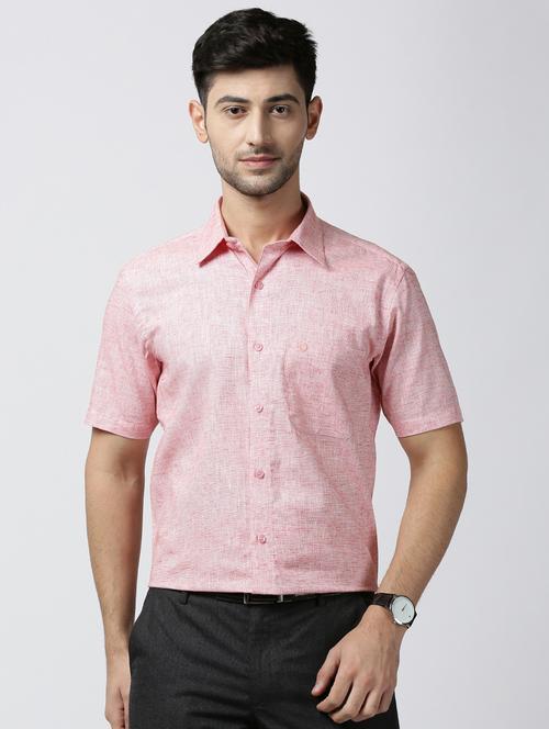 pink solid formal shirt - 17077245 - Very Small Image - 1