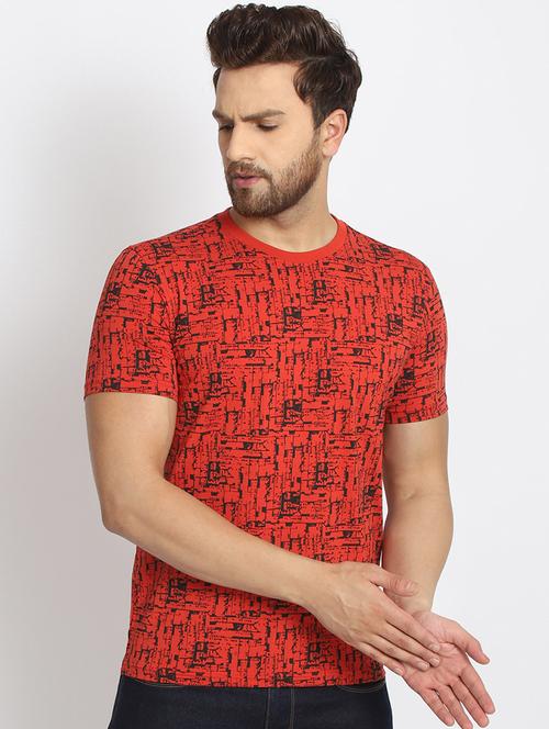 red all over print t-shirt - 17079414 - Very Small Image - 1