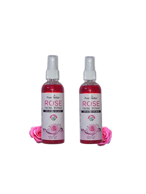 pure vedas rose facial toner (pack of 2) - 17081075 - Very Small Image - 1