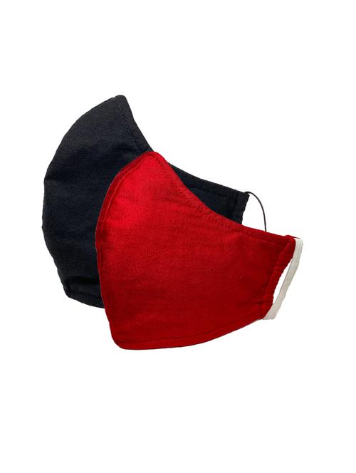 multi colored cotton anti-pollution women mask (pack of 2) - 17081514 - Very Small Image - 1