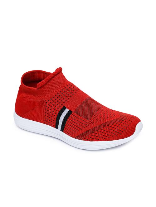 red textured slip on sports shoe - 17081983 - Very Small Image - 1