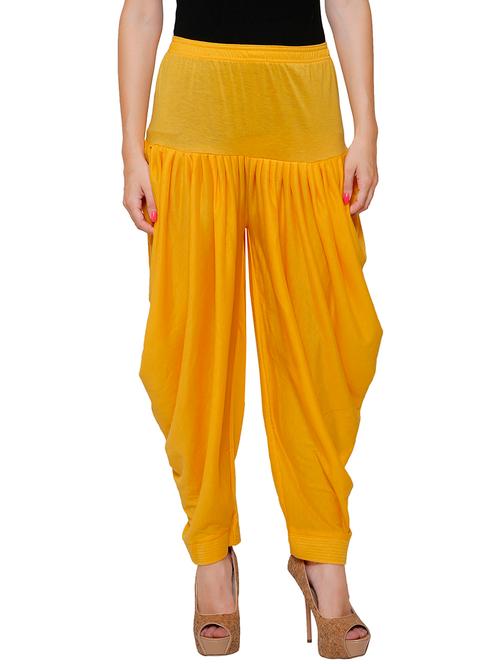 yellow lycra salwar salwars - 17082562 - Very Small Image - 1