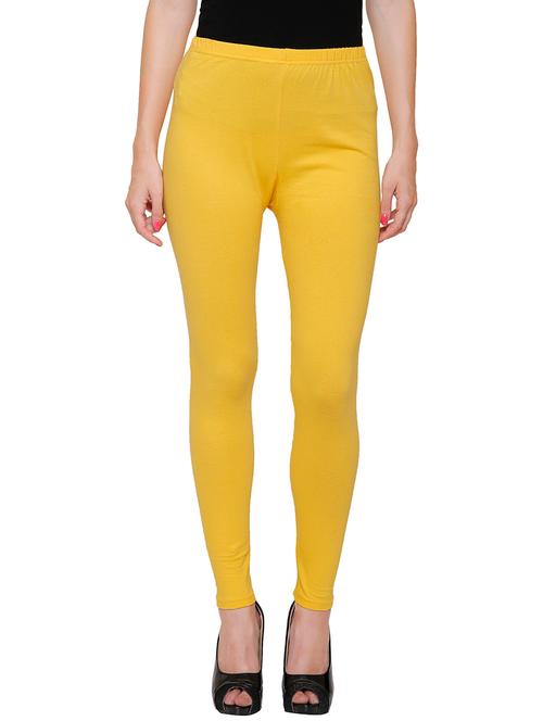 yellow cotton lycra leggings - 17082727 - Very Small Image - 1