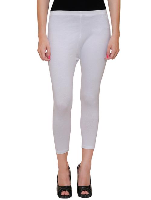 white cotton lycra capris - 17082804 - Very Small Image - 1