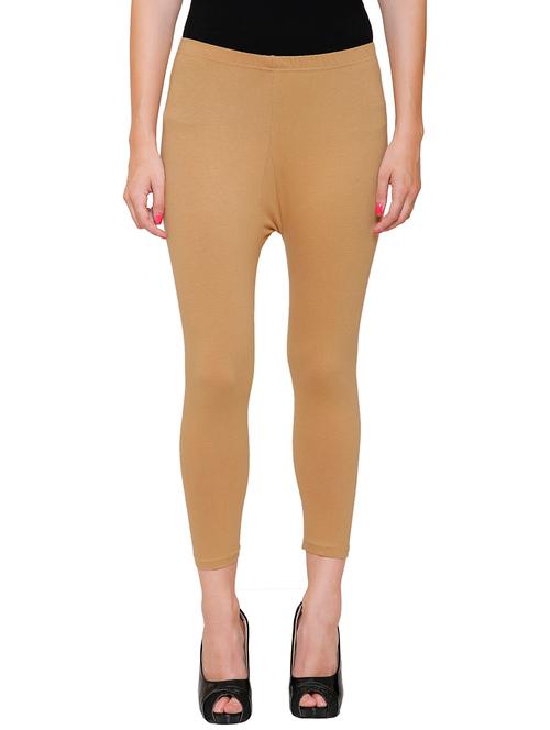 beige cotton lycra capris - 17082808 - Very Small Image - 1