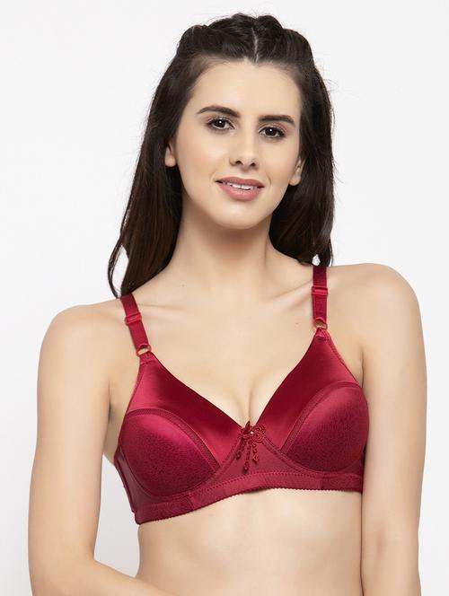 red polyester plunge bra - 17083737 - Very Small Image - 1