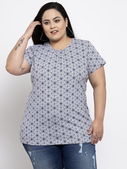plus size printed tee - 17083790 - Very Small Image - 1