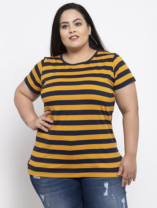 yellow cotton regular tshirt - 17083794 - Very Small Image - 1