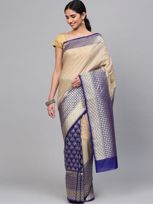 women's banarasi saree with blouse - 17083872 - Very Small Image - 1