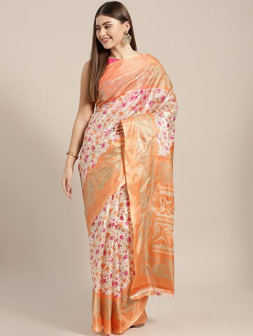 floral bhagalpuri saree - 17083956 - Very Small Image - 1