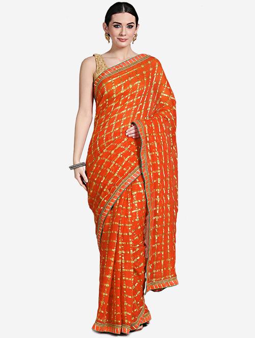 zari self design saree with blouse - 17084000 - Very Small Image - 1