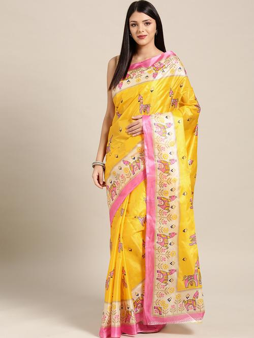 printed bhagalpuri saree - 17084052 - Very Small Image - 1