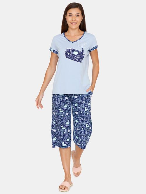 quirky print tee & capri set - 17084096 - Very Small Image - 1