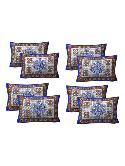 aj home 100% cotton printed pillow covers 4 sets (8 pieces)-17"x27" - 17084432 - Very Small Image - 1