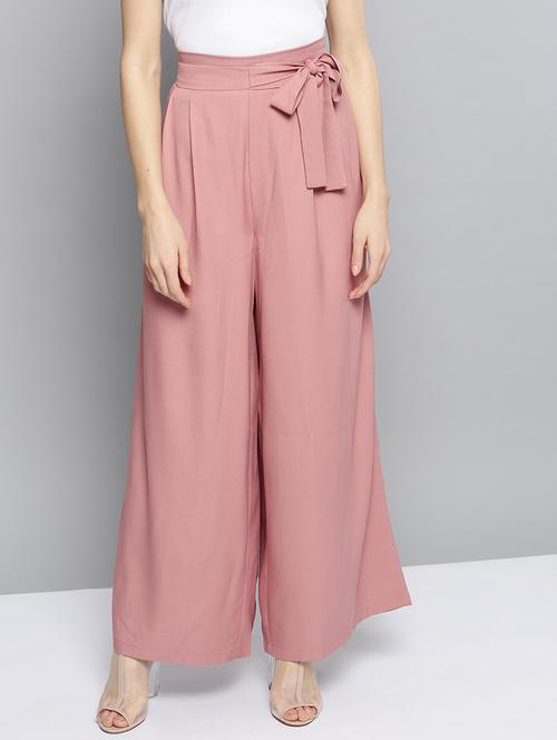tie front wide leg trouser - 17085235 - Very Small Image - 1