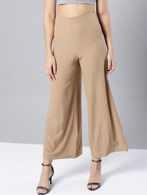 beige wide leg palazzo - 17085239 - Very Small Image - 1