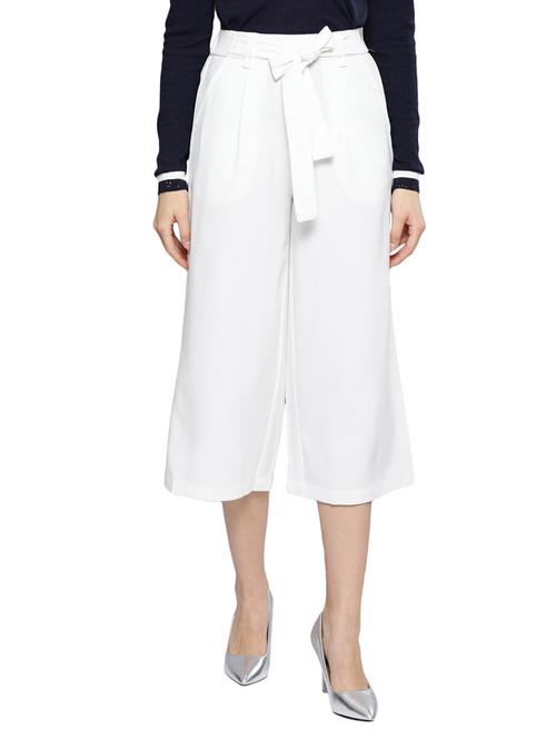 tie front cropped pants - 17085248 - Very Small Image - 1