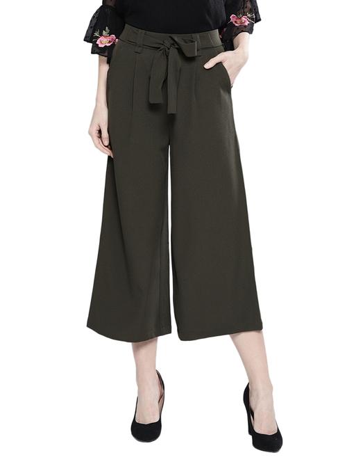 tie front cropped pants - 17085249 - Very Small Image - 1