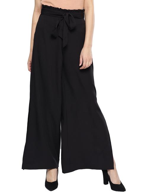 side slit tie front trouser - 17085271 - Very Small Image - 1
