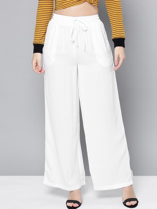 flared solid palazzo - 17085304 - Very Small Image - 1