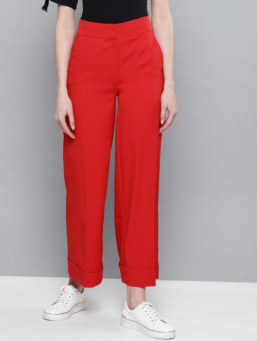 high rise flat front trousers trouser - 17085331 - Very Small Image - 1