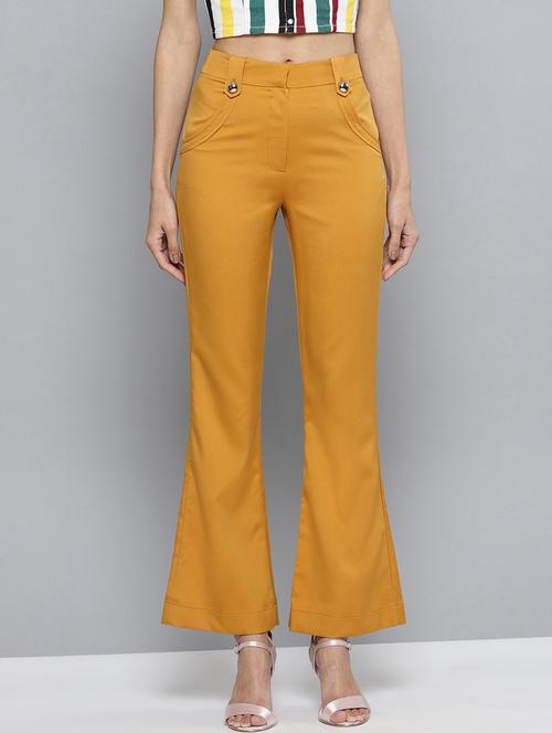 flat front boot cut trousers - 17085340 - Very Small Image - 1