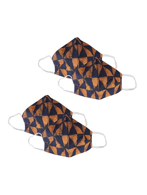 multi colored cotton anti-pollution women mask (pack of 4) - 17085362 - Very Small Image - 1