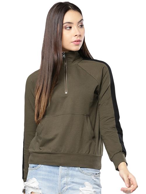 green cotton sweatshirt - 17085396 - Very Small Image - 1