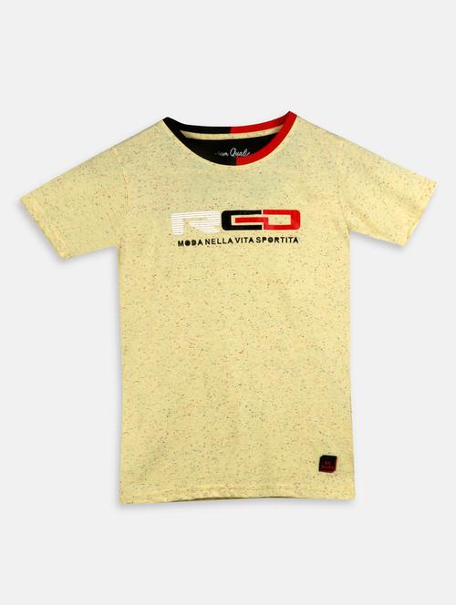 yellow cotton t-shirt with free mask - 17085764 - Very Small Image - 1