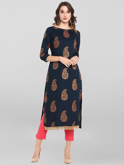 printed kurta pant set - 17085885 - Very Small Image - 1