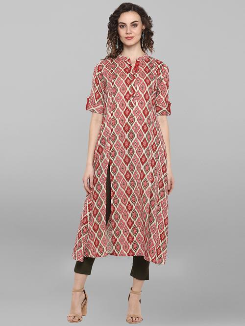 ikat asymmetric kurta - 17085890 - Very Small Image - 1