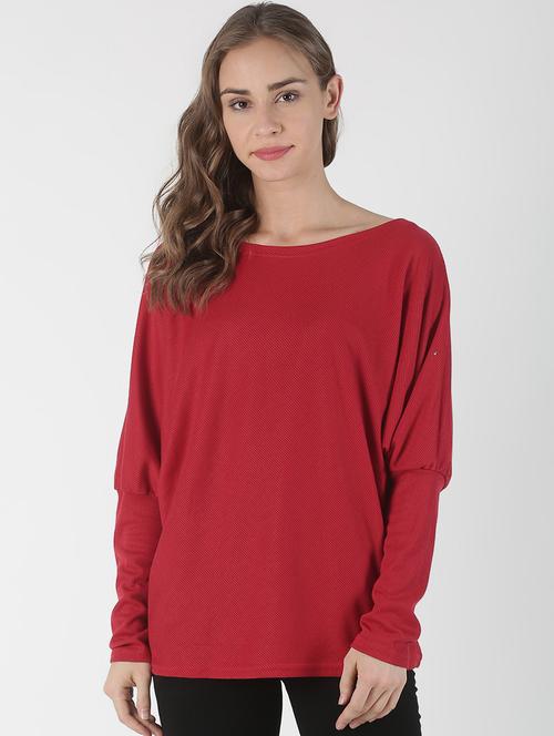 boat neck solid pullover - 17086046 - Very Small Image - 1