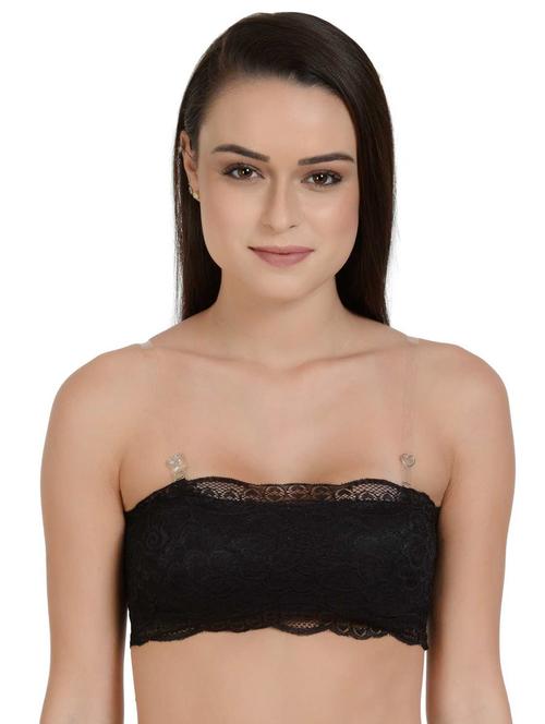 laced tube bra with transparent strap - 17086256 - Very Small Image - 1