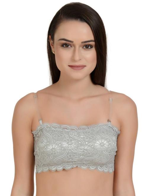 laced tube bra with transparent strap - 17086257 - Very Small Image - 1