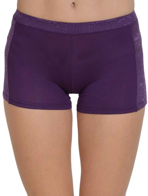lace panel boy shorts - 17086354 - Very Small Image - 1