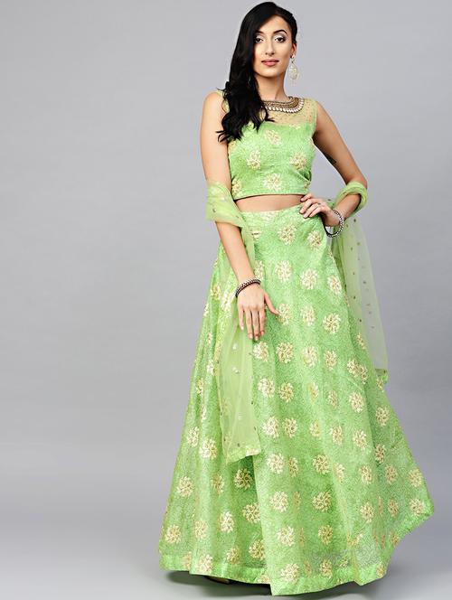 embellished flared lehenga - 17086684 - Very Small Image - 1