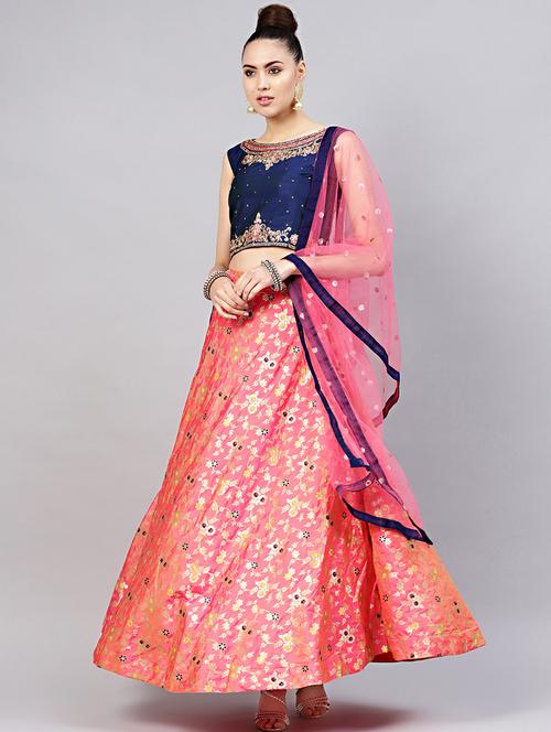 floral flared lehenga - 17086689 - Very Small Image - 1