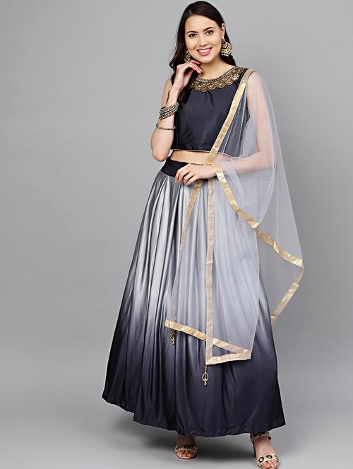 ombre flared lehenga - 17086702 - Very Small Image - 1