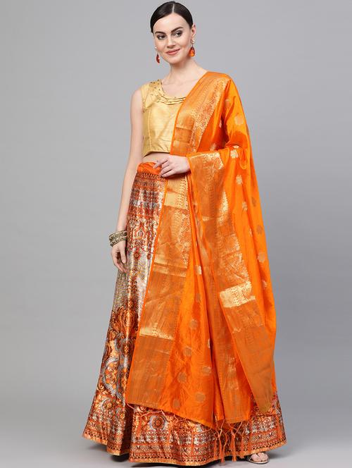 floral flared lehenga - 17086703 - Very Small Image - 1