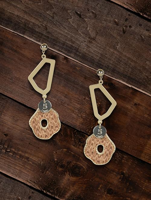 gold copper drop earring - 17086890 - Very Small Image - 1