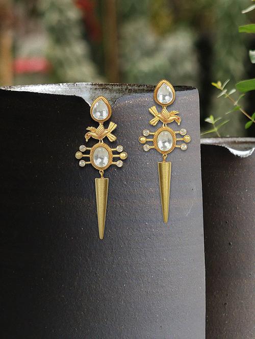 gold copper drop earring - 17086996 - Very Small Image - 1