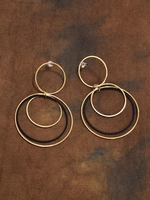 gold metal drop earring - 17087030 - Very Small Image - 1