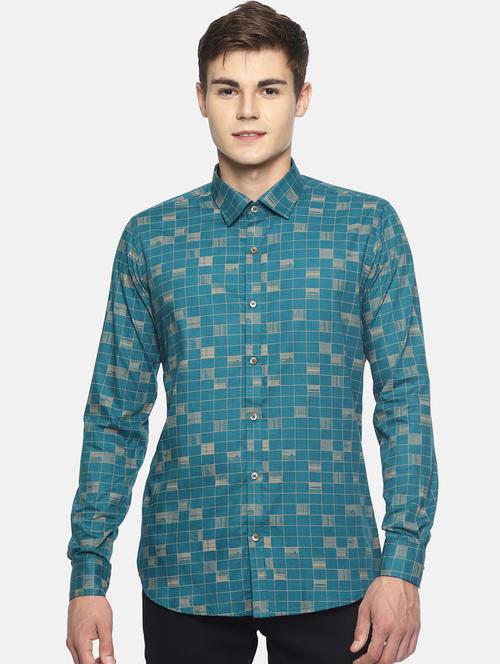 green checkered casual shirt - 17087101 - Very Small Image - 1