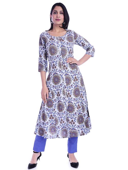 printed kurta palazzo set - 17087512 - Very Small Image - 1