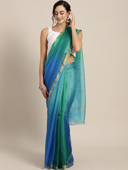 solid plain saree - 17087809 - Very Small Image - 1