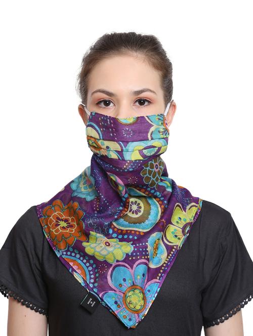 purple cotton antipollution women mask - 17088274 - Very Small Image - 1