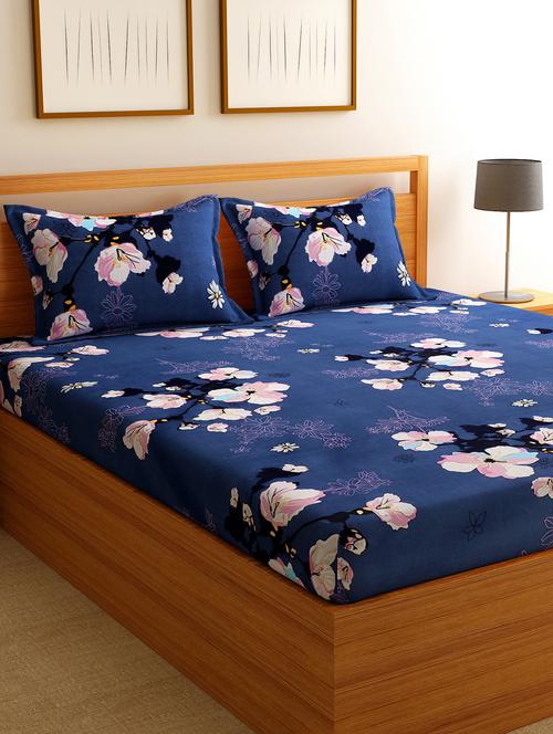 polycotton double bedsheet with 2 pillow covers - 17088353 - Very Small Image - 1