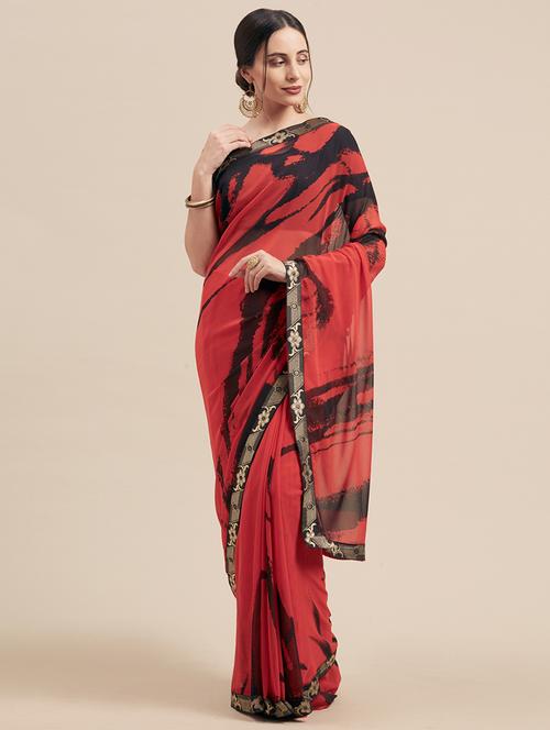 abstract woven saree with blouse - 17088508 - Very Small Image - 1